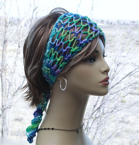 Boho Headband Hair Scarf Crochet Hair Accessories Womens Etsy