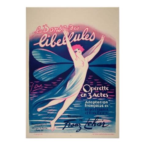 Vintage French Opera Poster Butterfly Dance Poster Vintage Posters