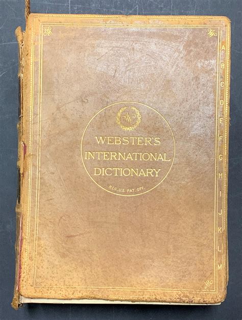 Sold Price Websters International English Dictionary 1907 May 2