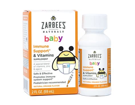 Zarbees Naturals Baby Immune Support And Vitamins Supplement With A