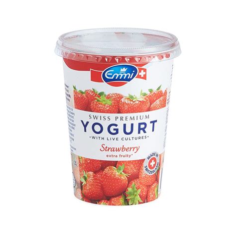 Emmi Swiss Premium Yogurt With Live Cultures Strawberry 450g - Shopifull
