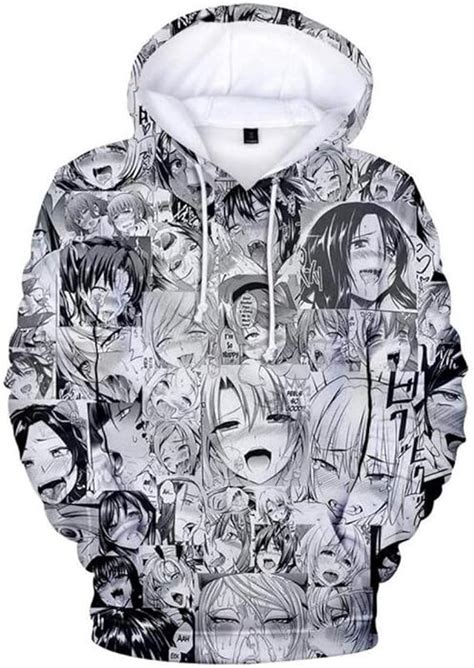 Hoodies Sweatshirt Kawaii Ahe Hentai Face Anime Ahegao Hoodie 3d Hooded Sweatshirt Men Women