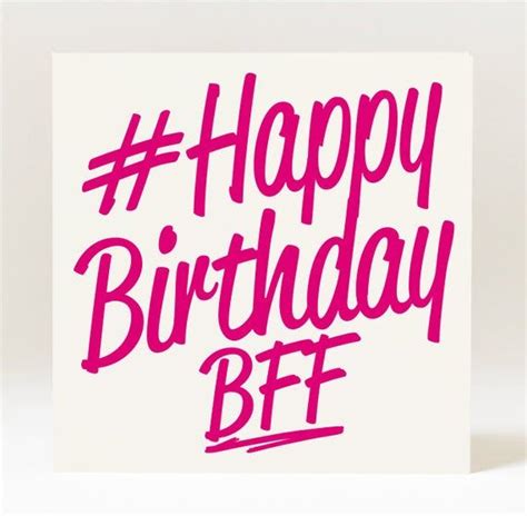 Hashtag Happy Birthday Bff Best Friend Forever Card Etsy In 2021