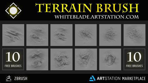 45 Terrain Brushes and Heightmaps - FREE - ZBrushCentral