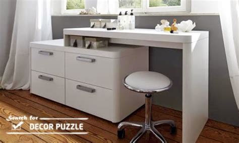 White jewelry armoire dressing table with mirror 51.18 in. Luxury modern day white dressing table with mirror and ...