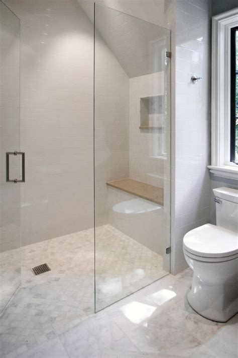 Top designers and decorators offer their tips on how to deal with small bathroom designs, including tile size, lighting ideas and storage options. Glass walk In Shower Ideas - Transitional - Bathroom - CR ...