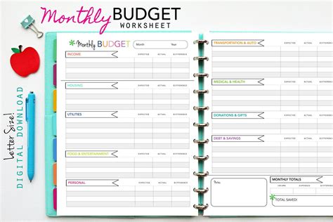 Wants worksheet (pdfs) check out these wants vs. Monthly Budget Worksheet Printable — db-excel.com
