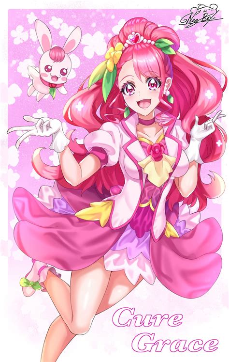 Hanadera Nodoka Cure Grace And Rabirin Precure And More Drawn By