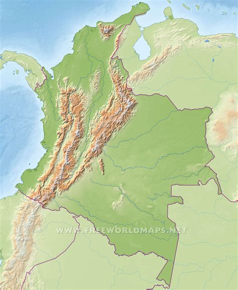 Geographical Map Of Colombia Cities And Towns Map
