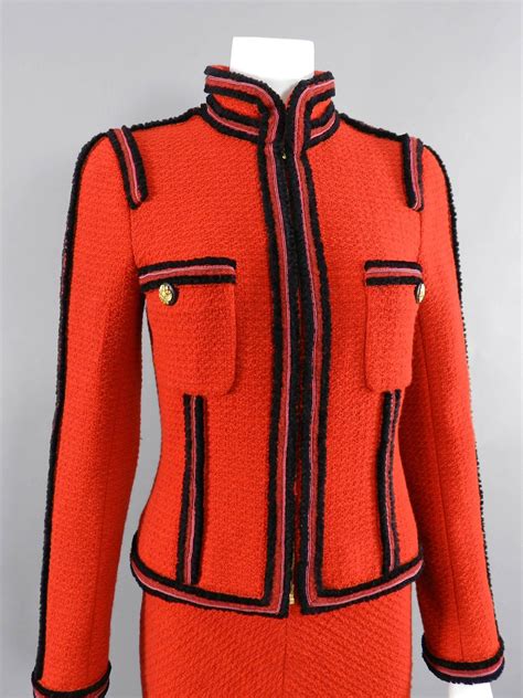 Chanel 09a Moscow Russian Collection Red Runway Skirt Suit At 1stdibs
