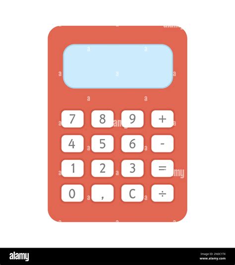 Vector Calculator Icon Back To School Educational Clipart Cute Flat