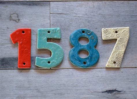 House Address Numbers House Numbers Ceramic House Number Etsy In 2020