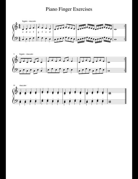 Piano Finger Exercises Sheet Music For Piano Download Free In Pdf Or Midi