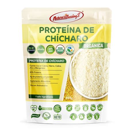 Proteina Aislada De Chicharo Amarillo Orgánico 80 450g
