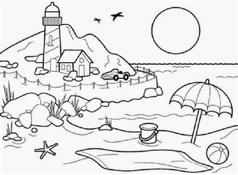 See the presented collection for shore coloring. Seashore Coloring Page - Coloring Home