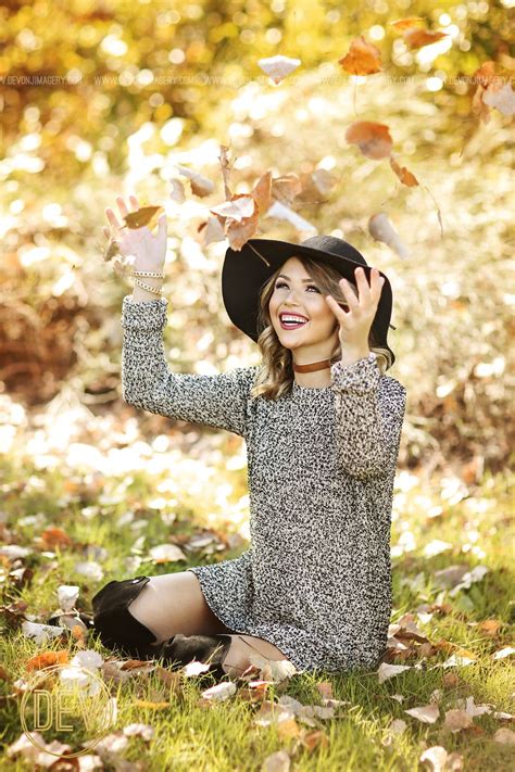 Senior Picture Portrait Ideas Backlit Outdoor Fall Leaves Sweater