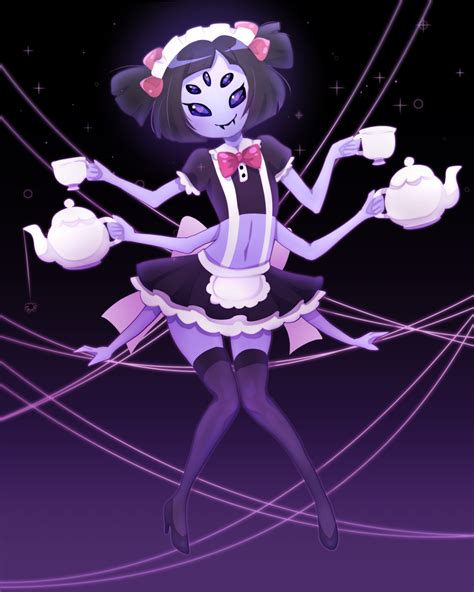 Meltyvixen Muffet Undertale Highres Girl Apron Arthropod Girl