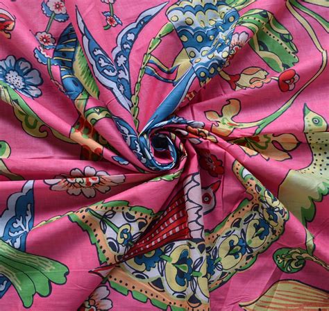 Indian Cotton Fabric By Yard Summer Dresses Hand Block Etsy