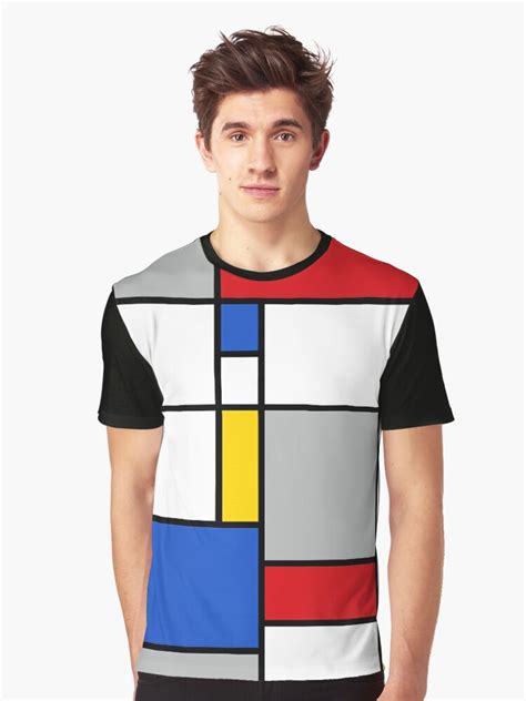 Geometric Inspired By Mondrian Graphic T Shirt For Sale By Pugmom4