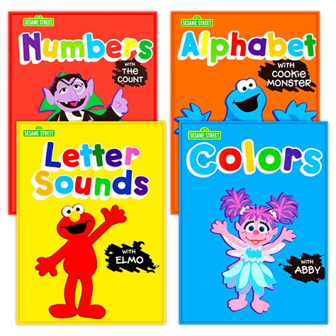 Buy Sesame Street Workbooks Preschool Set Of 4 Workbooks Alphabet With Elmo Letter Sounds