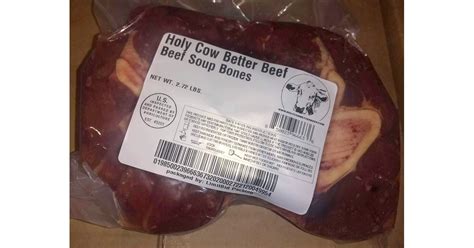 Holy Cow Better Beef Soup Bones Grass Fed Random Weight Frozen Azure Standard
