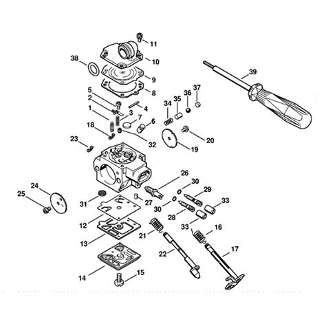 Stihl Ms 341 Chainsaw Ms341 Parts Diagram Carburetor Hd 35a