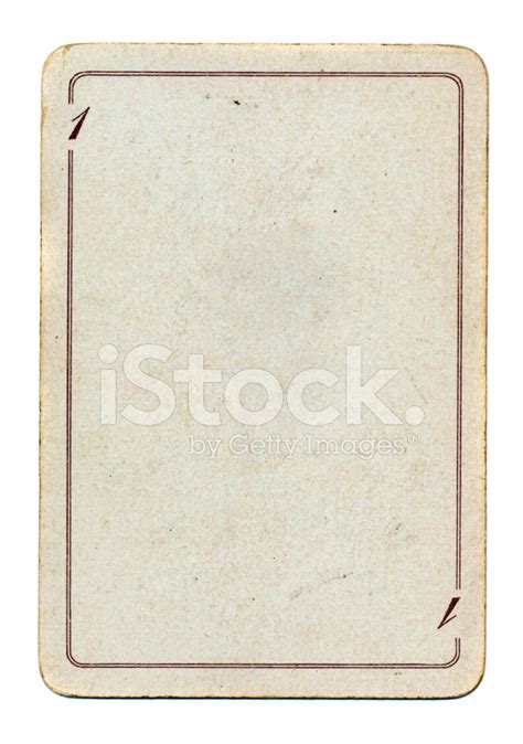 Isolated Empty Old Playing Card Paper Stock Photo Royalty Free