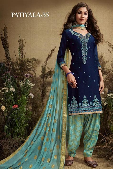 Patiala Salwar Kameez Suit Punjabi Cotton Dress Material Indian Designer Wear Dress Materials