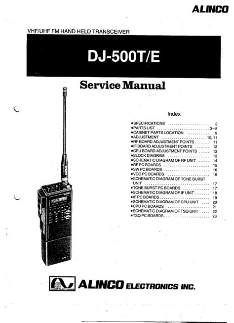 Alinco Dj 500t Service Manual Pdf Download Manualslib