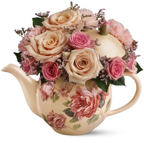 Telefloras Victorian Teapot Bouquet Tea Pots Tea Pots Vintage