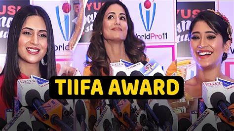 Divyanka Tripathihina Khanshivangi Joshimohsin Khan At Tiifa Award