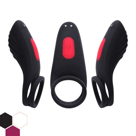 Remote Control Vibrating Cock Rings Adjustable Double Penis Ring