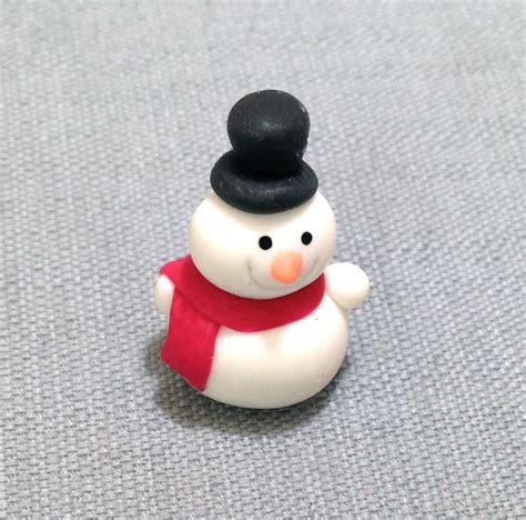 Miniature Funny Snowman Christmas Snow Clay Polymer Cute Etsy