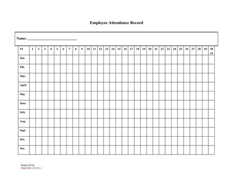 Keeping Track Of Employee Attendance Spreadsheet For 10 Printable