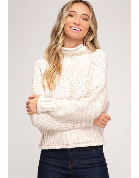 sands long sleeve turtle neck sweater cream ss2532 luco boutique