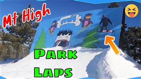 Mountain High Snowboarding Park Laps 21220 Mt High Snow Youtube