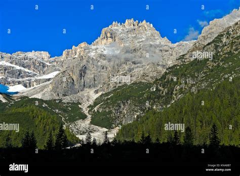 Punta Dei Tre Scarperi Sesto Sesto Dolomites South Tirol Stock Photo