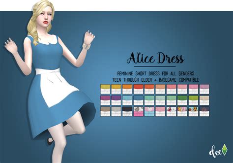 Apron Version Of Easter Alice Dress Sims Sims 4 Sims 4 Characters