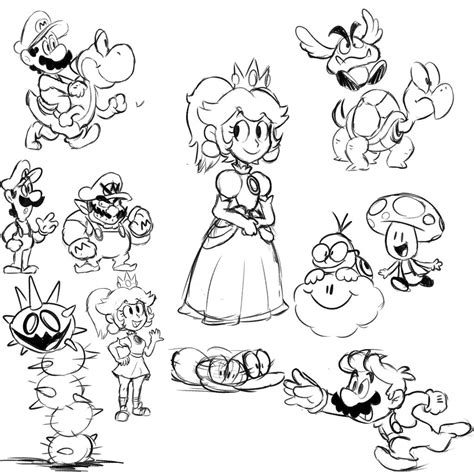 Mario Sketches By Toonrinkuhd On Deviantart