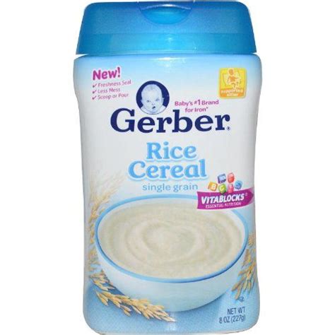 Gerber Infant Rice Cereal 8 Oz Baby Cereal Baby Food Recipes Baby