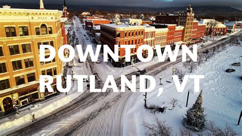 Downtown Rutland Vermont First Snow Storm Of 2020 2021 Season Drone