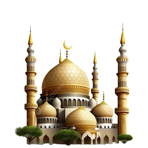 Gambar Masjid Ramadan Kareem Emas Yang Kreatif Emas Kreatif Masjid