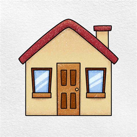 How To Draw A Simple House Helloartsy