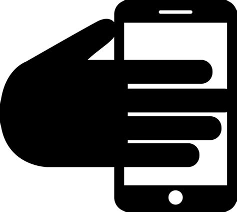 Smartphone With Hand Svg Png Icon Free Download 12689