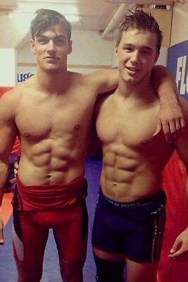 Shirtless Male Duo Wrestling Jocks Hot Abs After Match Hunk Dudes PHOTO X D EBay