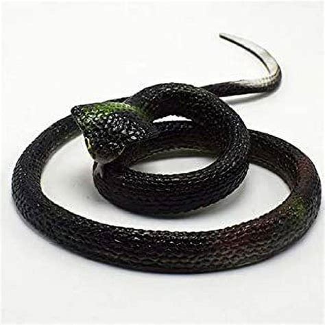 Sidoe Realistic Fake Rubber Cobra Snake For Kids Prank Toy Rubber Snake