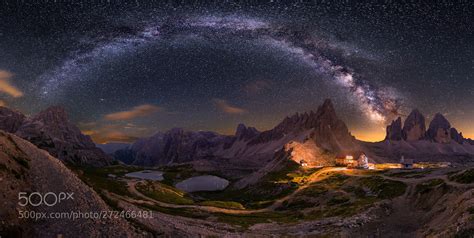 Night Sky In The Dolomites Night Photography Landscape Features Scenery