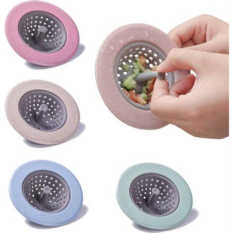 4 Pièces Filtres pour Évier Crépine Dévier de Cuisine Maille Silicone