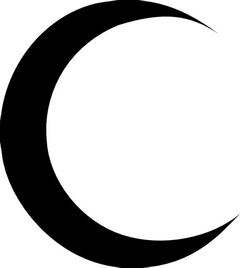 Black Crescent Moon Clip Art At Vector Clip Art Online