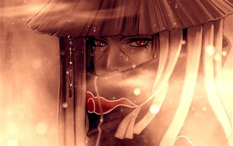 Anime Naruto Mysterious Occhio Itachi Itachi Uchiha Sfondi Carta Da